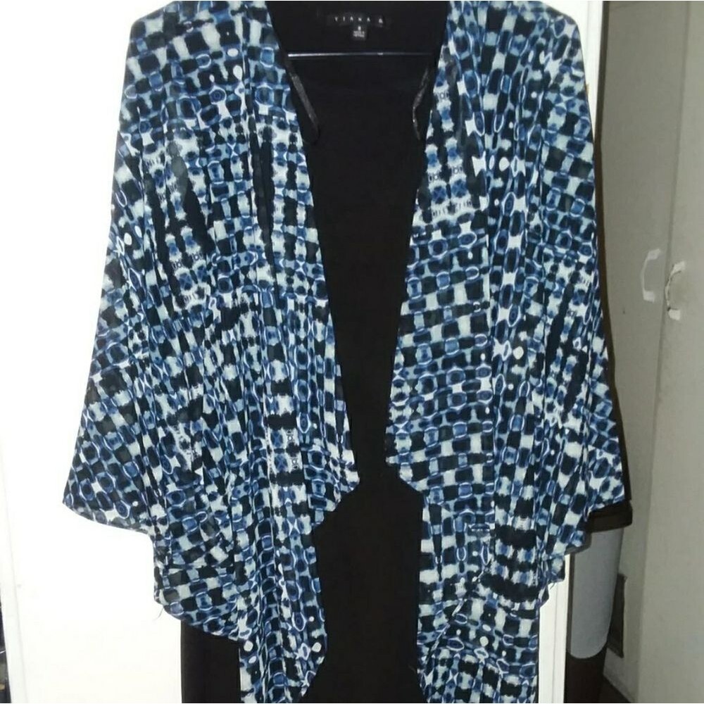 Tiana B Sheath Dress with Attached Overlay Size 8
